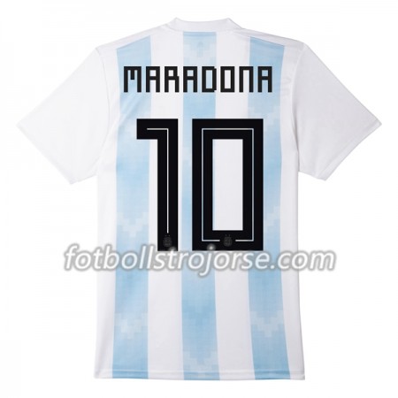 Argentina Matchtröjor Maradona 10 Hemma Fotbollströja VM 2018 Argentina Matchtröjor Maradona 10 Hemma Fotbollströja VM 2018